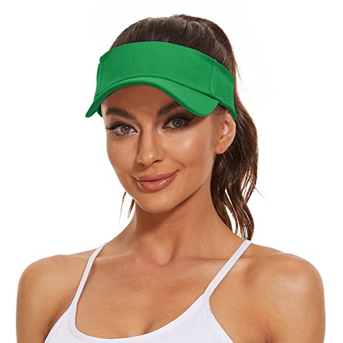 Komorebi Visors For Women Sun Visor Hats Green Visor Golf Visor For Sports Summer Sun Protection Tennis Hats Green One Size #TOP1