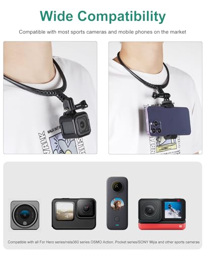 PULUZ POV Neck Mount for GoPro & Phone, Hands-Free Action Camera Lanyard - image 6