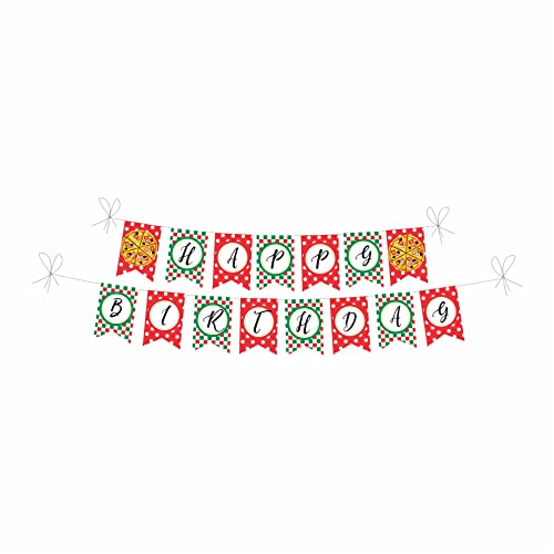 Image of Pretty UR Party Pizza Party Decorations Kit - 70 pcs Includes Banner, Balloons, Centerpiece, danglers, Party Supplies, Pizza Birthday Decor, Birthday Banner for Girls, Kids, Boys