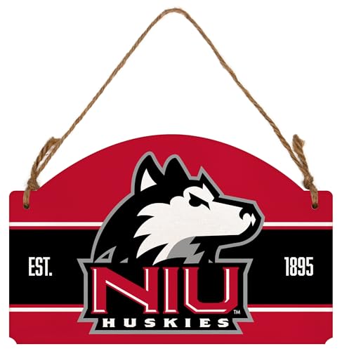Northern Illinois Huskies Flat Wood Sign with Hanging String – Officially Licensed Collegiate Product
