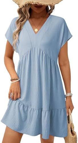 Acelitt Women's Summer Dresses 2026 Beach Casual Deep V Neck Loos...