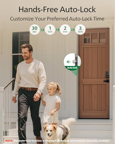Philips Fingerprint Keyless Entry Door Lock, Electronic Door Lock with Touchscreen, Long-Lasting Battery, Auto Locking, One-Time Code, Keypad Deadbolt, One-Touch Locking, Matte Black thumbnail 5