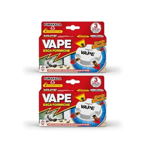 Insetticida Vape Antiformiche - 2 Confezioni da 2 Esche Per Uso In Spazi Interni e Esterni