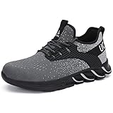 Zapatillas de Trabajo Hombre Calzado de Seguridad Ligero Comodos con Punta de Acero Anti-pinchazo Verano Zapatos de Trabajo