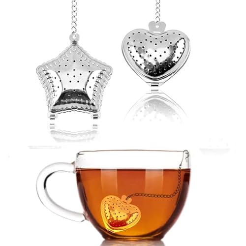 Tea Infuser for Loose Tea, Stainless Steel Tea Infuser Mesh Tea and Herb Ball Strainer, Tea Ball Strainers Infuser with Drip Trays, for Loose Leaf Tea, Herbal Tea, Mugs Teapots Spice