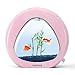 Nobleza - Acquario Nano Fish Tank con luci LED incorporate e Pompa dell'Acqua, acquari Tropicali, 4 Litri, Rosa