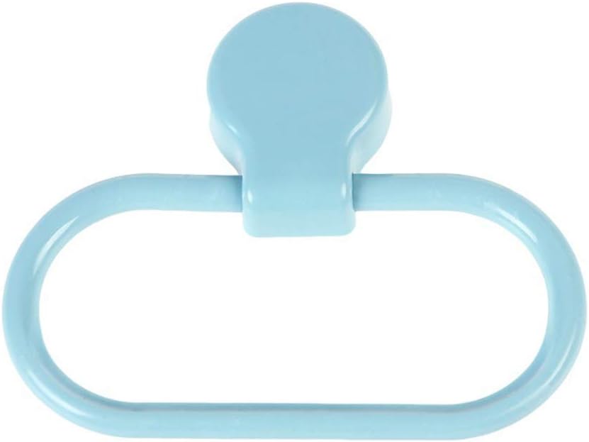 Self-Adhesive Towel Ring No Drilling Towel Holder for Bathroom and Kitchen 5.9 X 4.9 X 0.8 Inches Plastic Wall-Mounted Rack