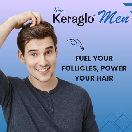 Image of New Keraglo Men Hair Growth Tablets (30 Tabs) Pack 2 - Revolutionary Gender Based Formulae Enriched with Potent DHT Inhibitors, Hair Specific Amino Acids, Powerful Anti-oxidants, Essential Vitamins, Vital Minerals & Natural Extracts - Nourishes Scalp, Supports Follicles & Strengthens Strands - Hair Supplements