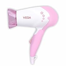 VEGA Insta Glam Foldable 1000 Watts Hair Dryer With 2 Heat & Speed Settings, VHDH-20, (Made In India)