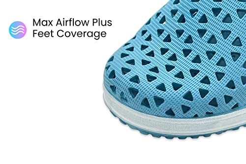 Women's Water Shoes Easy Care Non-Slip Vented Shoes For Beach And Pool By Shore Point Blue - 7 #TOP5