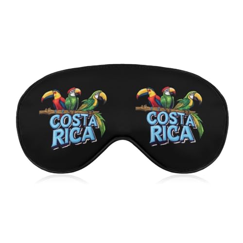 Costa-Ri-ca Tropical Bird Sleep Mask Eye Shade Cover Adjustable Strap for Travel Lunch Break Women Men
