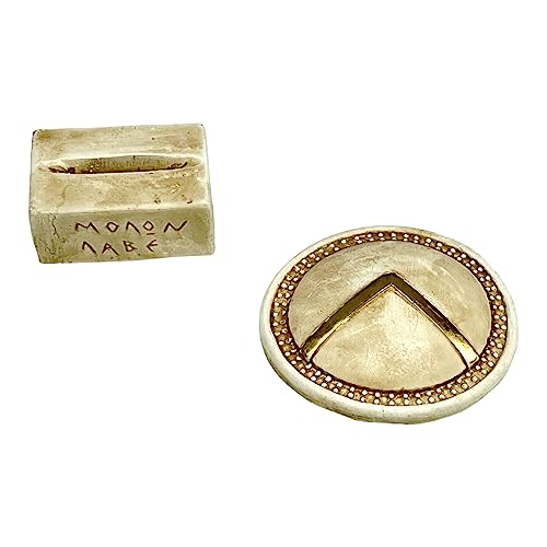 Spartan Lambda Shield Ancient Greece Sculpture Home Decor Cast Stone #TOP4