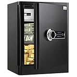 Tenamic Deluxe Biometric Fingerprint Safe Box Smart Touch Screen Fireproof Safe for Home Office Hote