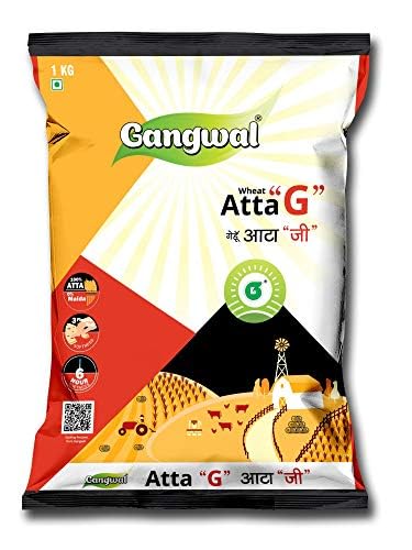 Gangwal Atta G - 1Kg Pack Of 2 | MP Gehu Atta Chakki Fresh Atta | 100% Whole Wheat Flour 1KG pack (B0D9SPQJTW) Amazon Price History, Amazon Price Tracker
