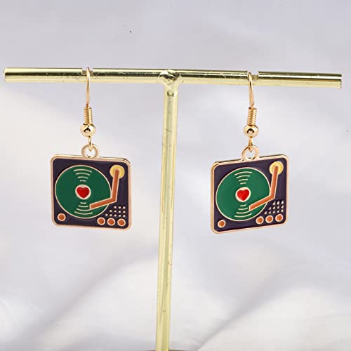 Image of Gzrlyf 2Pcs Vinyl Record Pins Suitcase Record Player Enamel Brooch Vinyl Lover Gifts for Collectors DJ Gifts Retro Music Gift