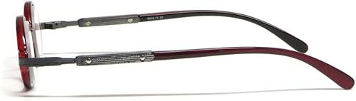 Miniatura 9 de Calabria R314R501S - Gafas de lectura vintage retro de metal para hombres y mujeres, diseño de profesor Round One Power Readers Unisex