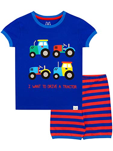 Preisvergleich Produktbild Harry Bear Jungen Traktor Schlafanzug Kurz Blau 104