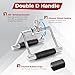 Goplus Cable Machine Attachment Set, 4PCS/ 5PCS LAT Pulldown Attachments w/V-Shaped Press Down Handle, Tricep Rope, Double D Handle, Weight Machine Accessories for Home Gym (4PCS)
