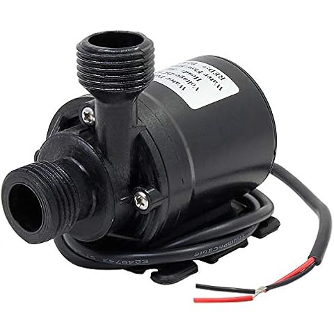 ESUMIC DC 12V Brushless Drive Submersible Pump, Submersible Water Pump, Ultra Quiet 800L/H 5M Amphibious Water Pump for Pond Aquarium, Solar System Water Circulation, Backyard Fountain Cover