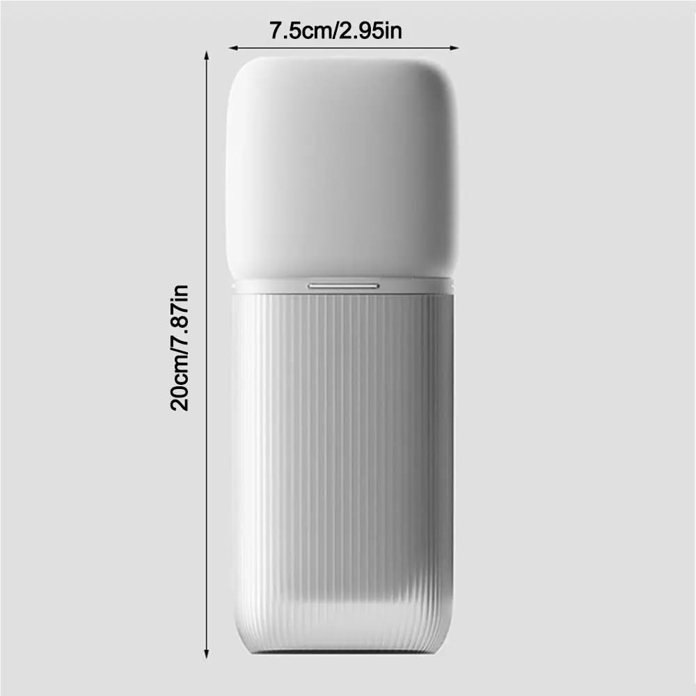 Spazzolino da Viaggio for Tazza di collutorio Portatile e Borsa da Toilette for Tazza Design Compatto e Leggero salvaspazio(White 3pcs)