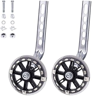 NONMON Bicycle Training Wheels, 1 Pair Kids Bike Stabiliser Support Universal Flash Auxiliary Wheels for 12 14 16 18 20 inch Single Speed Bicycle, Good for Beginners Boys Girls Children Cycling