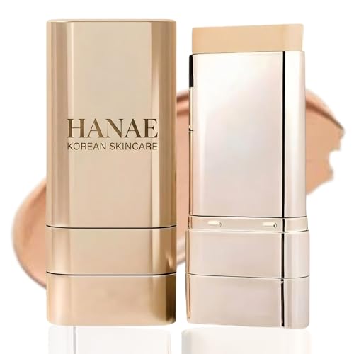 Hanae Korea Foundation Stick Korean Dual-Ended Foundation Stick with Brush Brightening & Long-Lasting for All Skin Types (Skin Tone)
