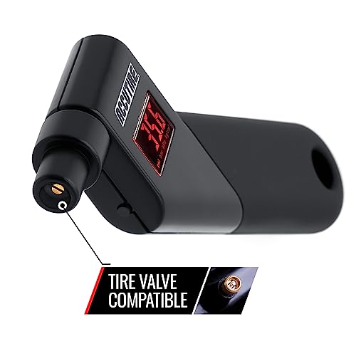 Image of Accutire MS-4021B Digital Tire Pressure Gauge with 4 Valve Caps, 5-150psi (psi, bar, kPa, kg /cm2)
