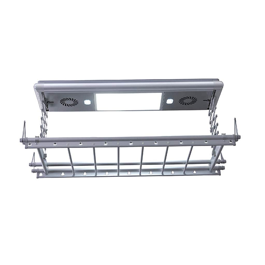 FAXIOAWA Stendibiancheria,Asta Appendiabiti a Sollevamento Automatico Intelligente sul Balcone,Telecomando Senza Fili per Balcone Asta stendibiancheria telescopico a Quattro Barre Illuminazione a LED
