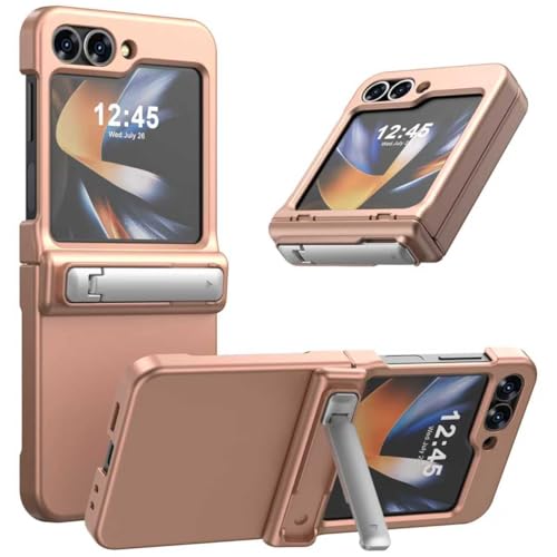 Coque Samsung Galaxy Z Flip 6 or rose anti-chute avec film protection écran intégré