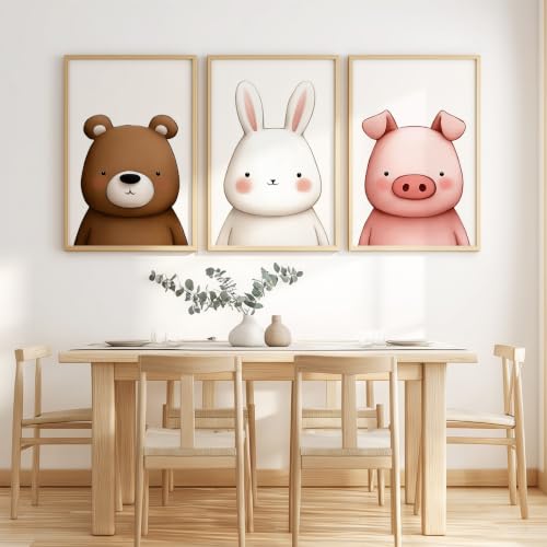 Lienzos minimalistas de animales para dar vida al dormitorio infantil 6