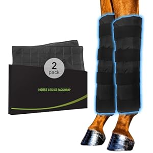 Ice Boot for Horses Set of 2, Horse Boots Horse Leg Wraps, Cooling Horse Leg Wrap for Horse Injuries, Full Coverage Equine Ice Wraps for Hock, Knee, Legs, Boots, and Hooves