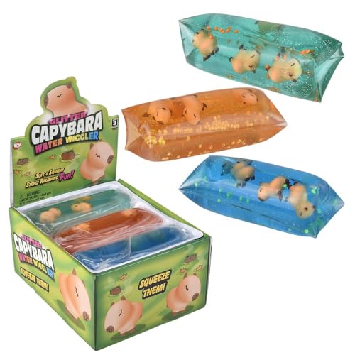 Rhode Island Novelty Jumbo Capybara Water Wigglers 5" (1 Per Order, Style May Vary)