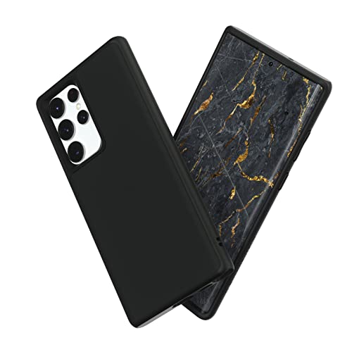 RHINOSHIELD Case kompatibel mit [Samsung Galaxy S22 Ultra] | SolidSuit - Stoßdämpfende & schlanke Schutzhülle mit Premium Finish - 3.5 Meter Fallschutz - Klassik Schwarz Cover