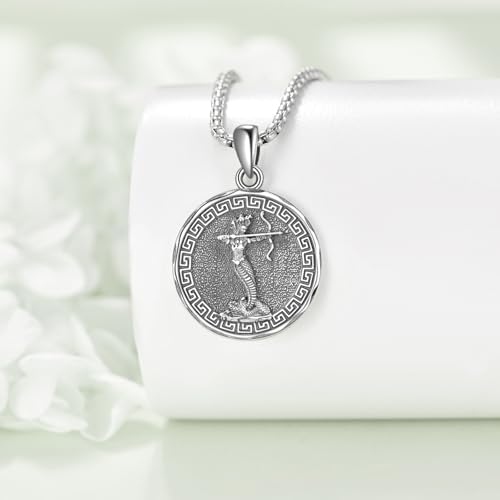 Collier Pendentif Dieu Grec En Argent 925 - Collier Pan En Argent Sterling Hypoallergénique - Cadeau Élégant Pour Femme Et Homme