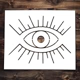 Evil Eye Stencil Template - Reusable Protection Symbol Stencils for Painting on Wood, Glass, Wall, Rock, Walls, Canvas, Glassware, Spray Painting, Airbrushing (7 x 9)