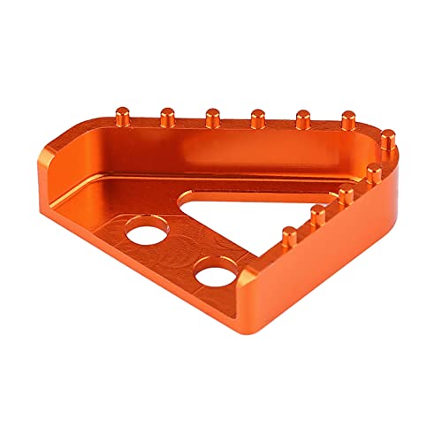 Qiilu Bremspedal Hinten, CNC Aluminium, Orange, Universell für Sport- und Tourenmotorräder