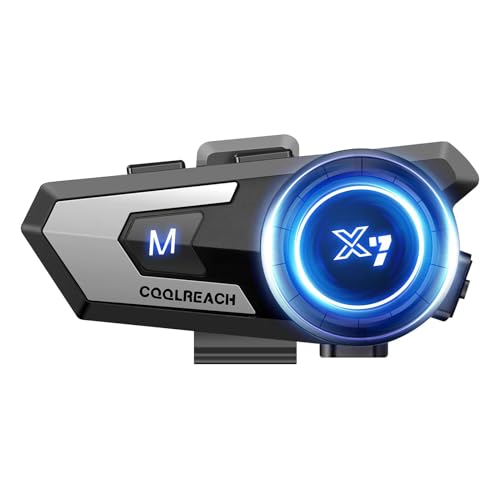 Khptop Casque Moto Bluetooth Intégré, Casque de Ski, CVC Réduction de Bruit, Stéréo, Réponse Automatique, 90 Heures de Lecture, Tweeter Slim, 1000mAh