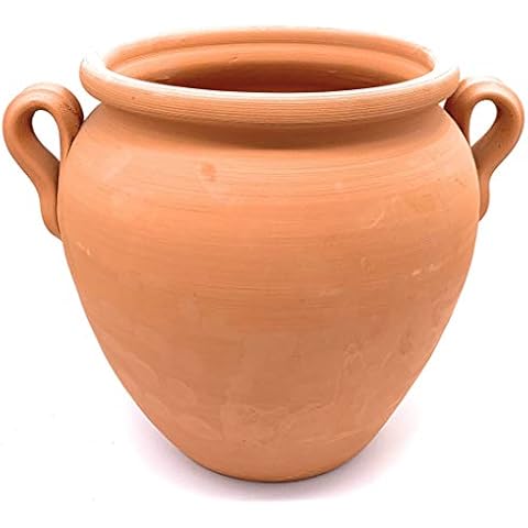 Sun Cakes Ceramic Plant Pot With Handles Terracotta Planter Clay Flower Garden Pot (H30cm) Cover