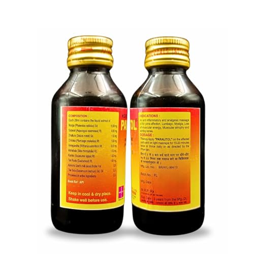 Image of Ayurvedic Paralitol Oil and Go-Pen Capsule | Pain Relief | 200ml & 30caps | Combo Pack