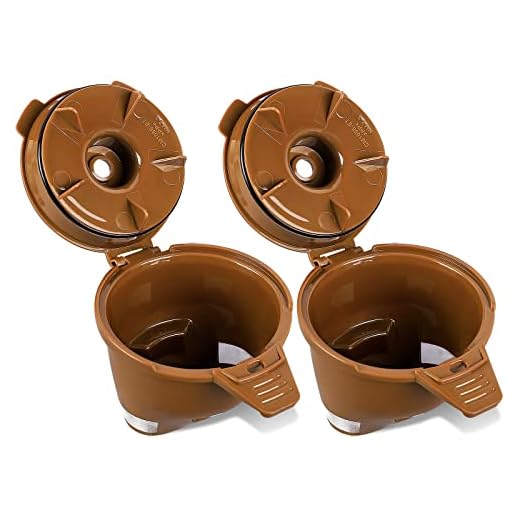 KEEPOW Reusable Single Serve Coffee Filter Coffee Brew Basket for Hamilton Beach FlexBrew Coffee Maker Models 49974 49975 49976 49979 49950 49966 49957 49954 49947 49940 Filter Part, 2 Pack, Brown