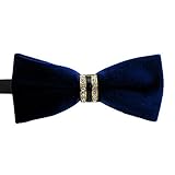 Lieferumfang: 1 x Fliege Herren Samt Kristall Hochzeit Fliege Party Vorgebunden Krawatte