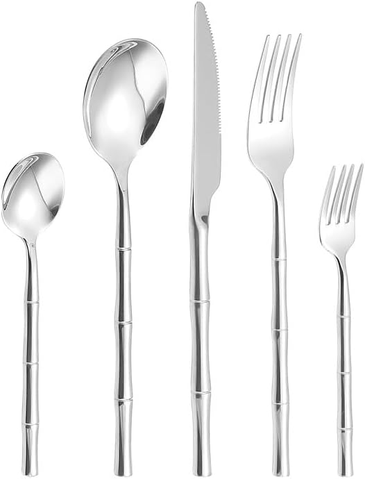 Gold Stainless Steel Flatware Set, 30-Piece Cutlery Set with Knife, Fork & Spoon, Durable 304 Silverware for Home, Party, Wedding, and Everyday Use