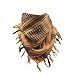 Unisex Cotton Keffiyeh Tactical Desert Scarf Military Scarf Wrap Shemagh Brown