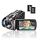 Produktbild Camcorder Kenuo Full HD Videokamera 1080P 24MP 30PFS Digitalkamera für YouTube 16X Digitalzoom 3.0 '' LCD 270 Grad Drehbildschirm mit 2 Batterien