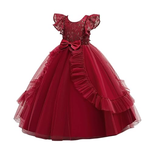 Robe d'été longue en dentelle anti-irritation sans manches pour fille tenue princesse confortable
