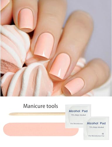 Wahrshei Nagelfolien | 20 pcs Sommer Nude Nagelfolie Selbstklebend | UV Gel Nagelfolie | Gel Nail Stickers, Gellack Wraps für Nagel