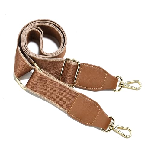 Image of Purse Strap Wide Replacement Crossbody Bag Straps, 1.5 inch Canvas Handbag Shoulder Strap, Adjustable Tote Belt(Gold Hardware