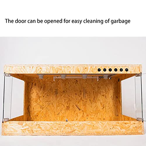 Upgrade houten reptielen grote doos Reptielenbox met schuifdeur Schermventilatie Glazen Terrarium Kit met Drinkfontein… - Afbeelding 8