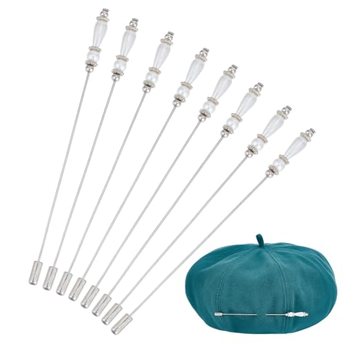 Épingle à chapeau de sécurité vintage laiton long manche pour broches et insignes