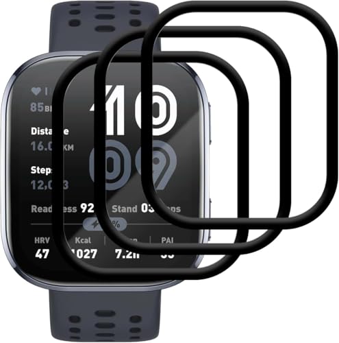 �y3���Z�b�g- ���Y���Ɏq�f�ށz�Ή� Amazfit Bip 6 �t�B���� Amazfit Bip 6 �p�� �ی�t�B���� ��ʕی�V�[�g �t���V�[�� �J�o�[ �t���ی� �\�t�g PET������ �Y�f�@�� 3D�J�o�[ ���� ���ϋv �ϏՌ� �w��h�~ �����ߗ� 